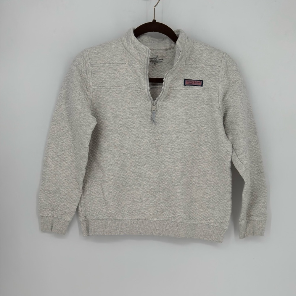 Vineyard Vines Gray Kid’s Quarter-Zip Sweater